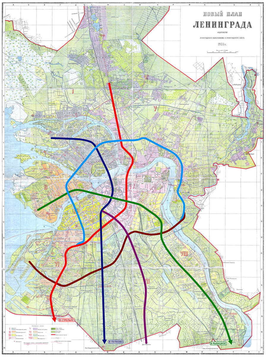 Карта метро спб на 2035