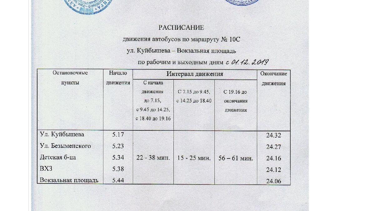 Расписание автобусов радужный