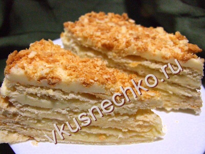 Как приготовить Торт Наполеон классический в домашних условиях, пошаговый рецепт с фото.  