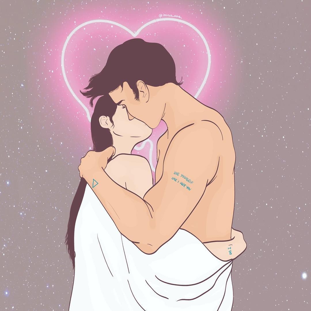 Рисунок - Парень и девушка