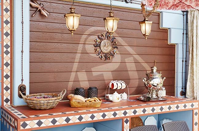 сайдинг SW Sorbus терракоттового цвета