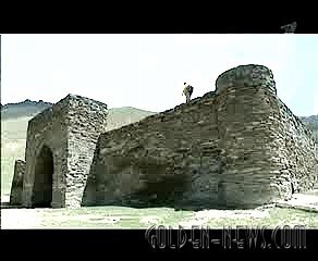 Древний христианский монастырь в горах Тянь-Шаня.
