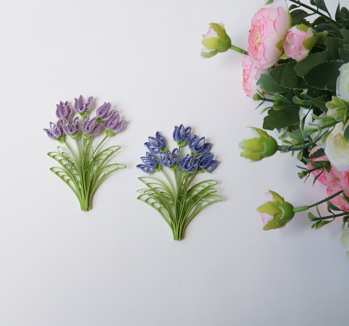 Тюльпаны в технике квиллинг (бумажная филигрань)