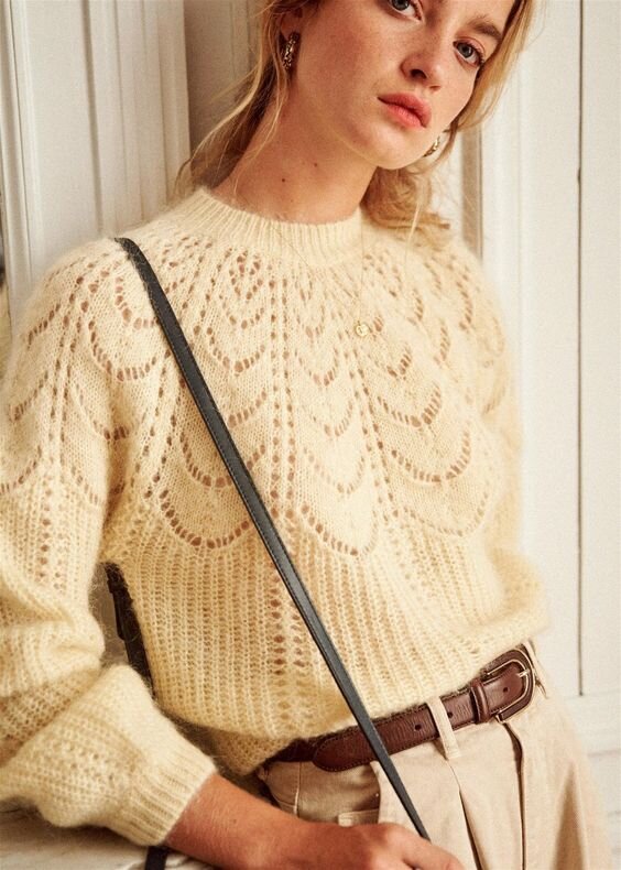 Как связать красивый ажурный свитер спицами