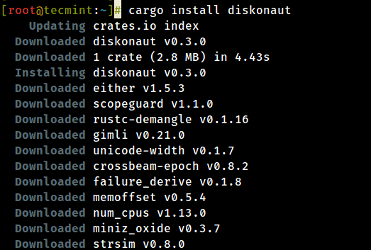  cargo install diskonaut