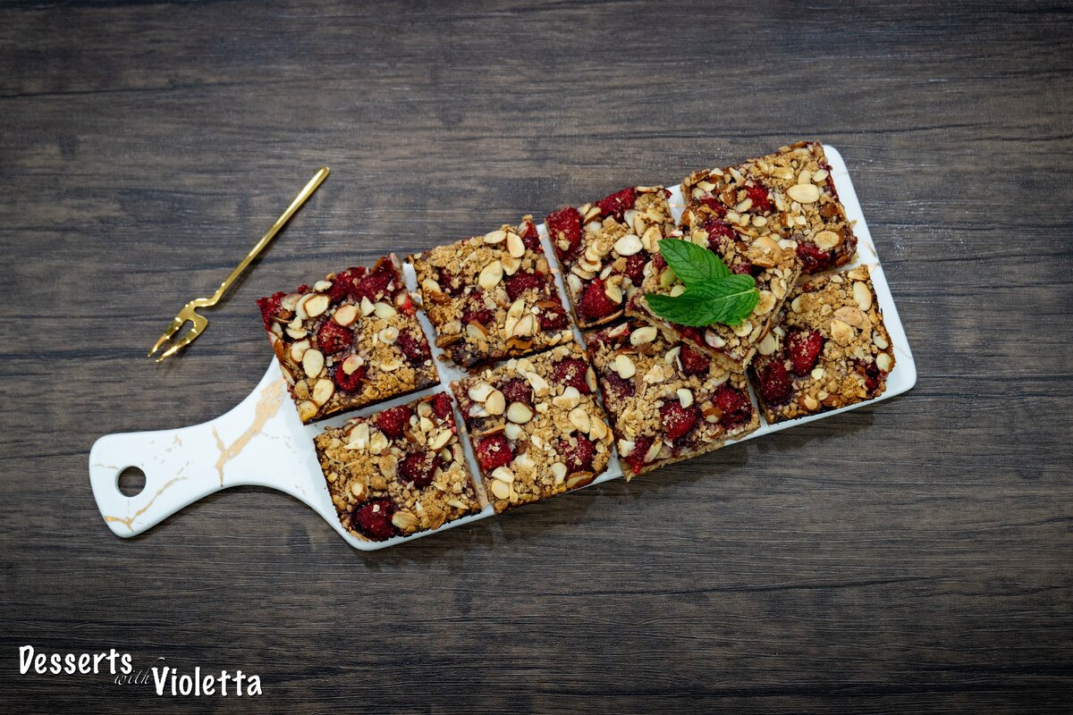 Песочные Пирожные с Малиной 