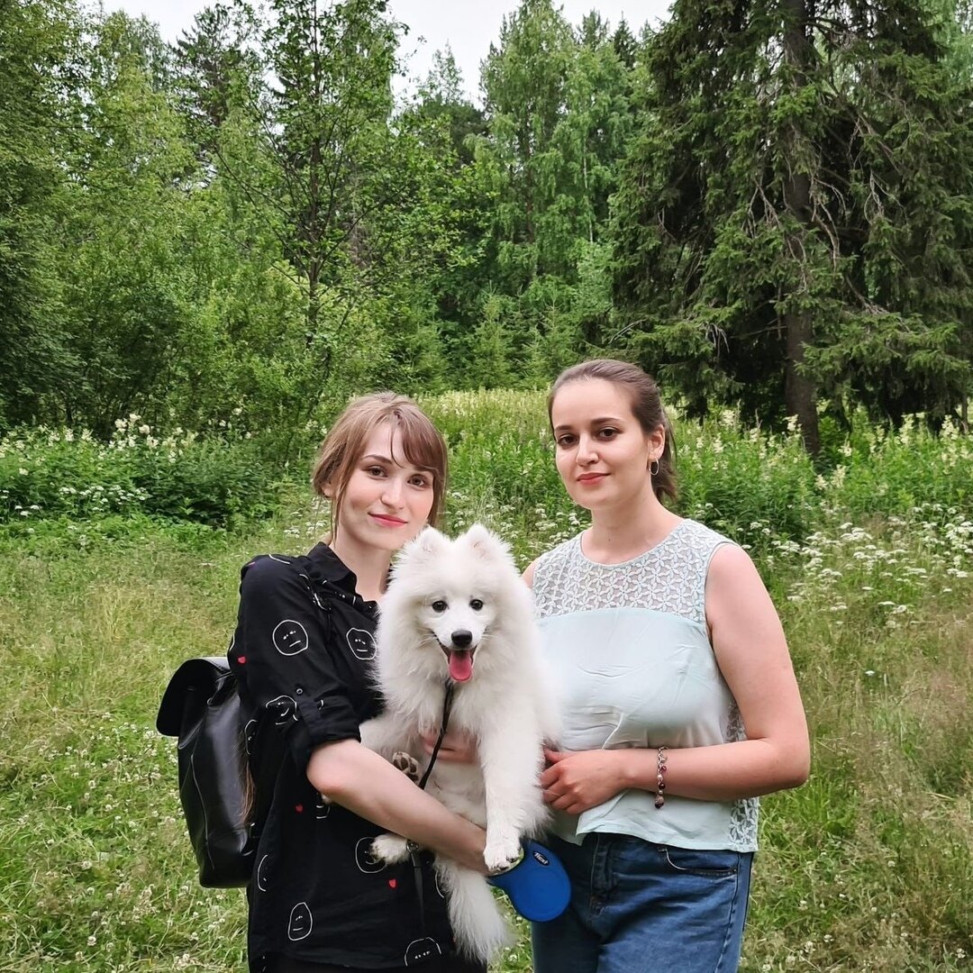 Японский шпиц Белый Лекарь Юки и его хозяйка в Перми. https://vk.com/beliy.lekar