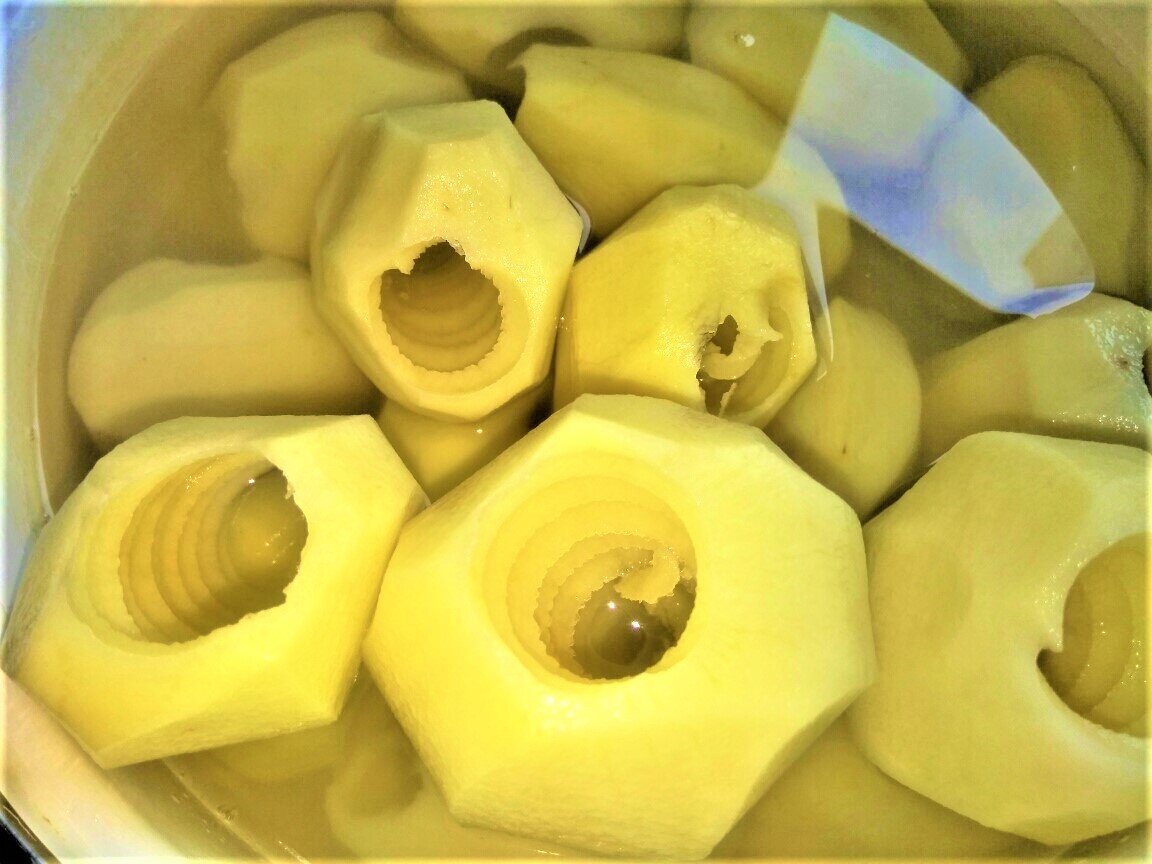 Заготовка для фаршированной картошки