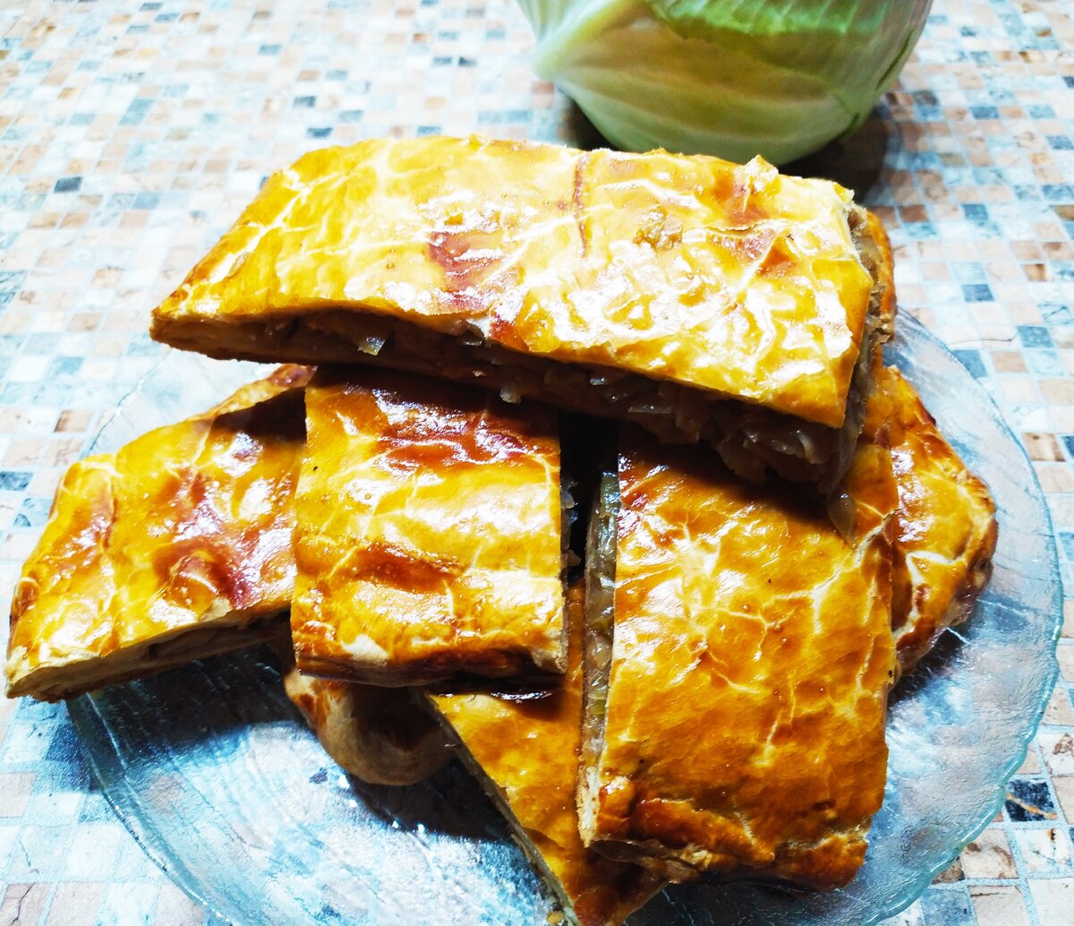 Готовый пирог с капустой!!! Приятного аппетита!!! 