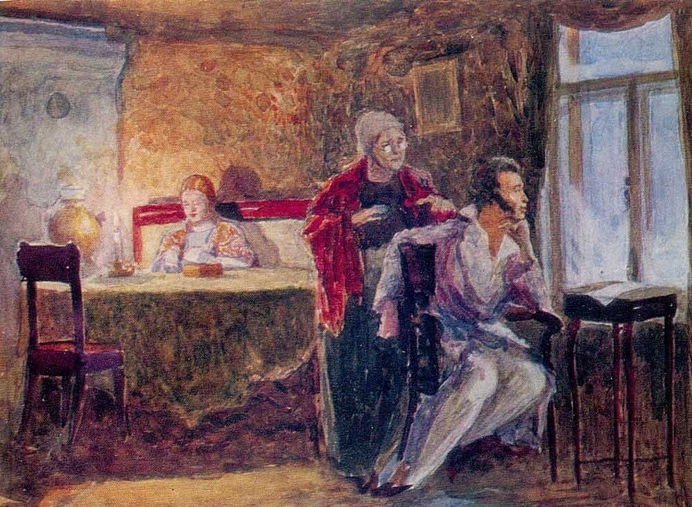 Пушкин и няня картинки