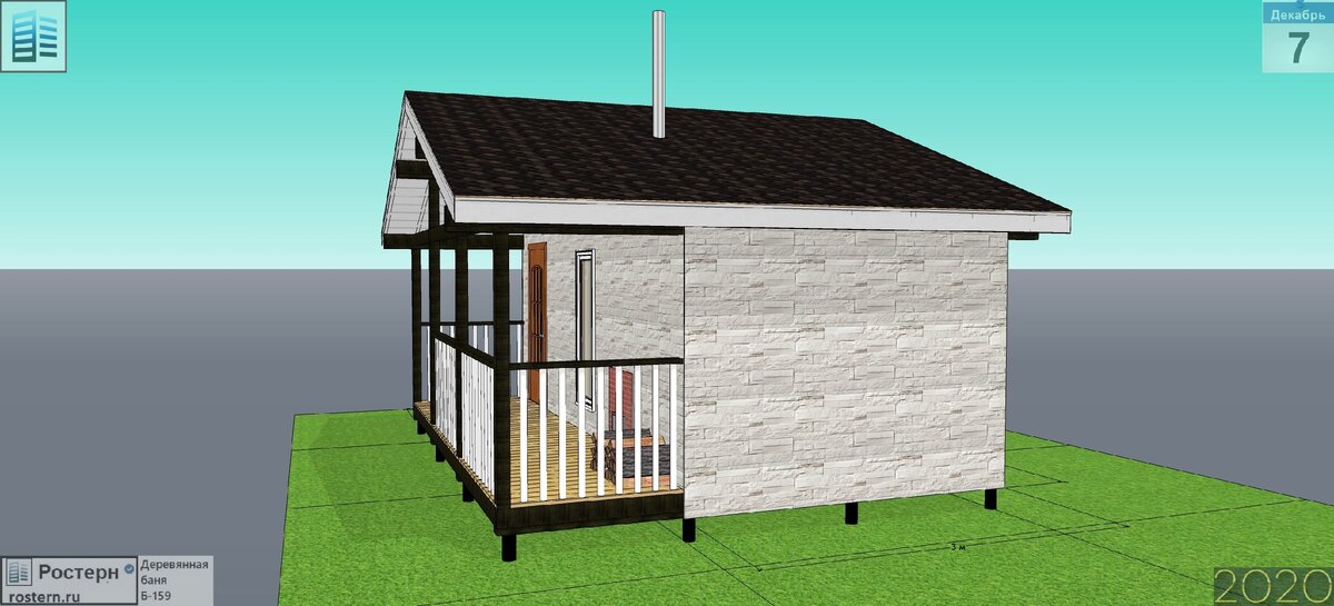 источник фото: https://rostern.ru/catalog/proekt-derevyannoj-bani-b-159/