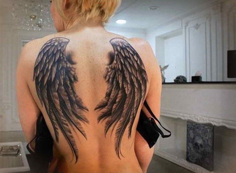 Значение татуировки Крылья на спине (45+ фото)
