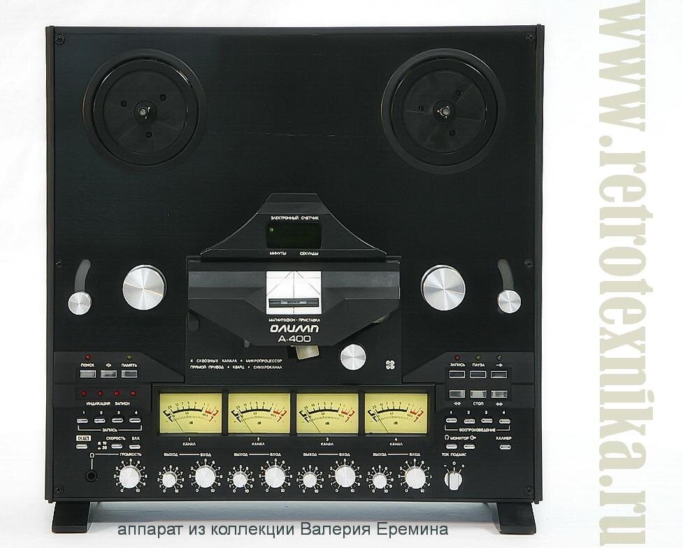 Катушечный магнитофон-приставка Олимп А-400 // retrotexnika.ru