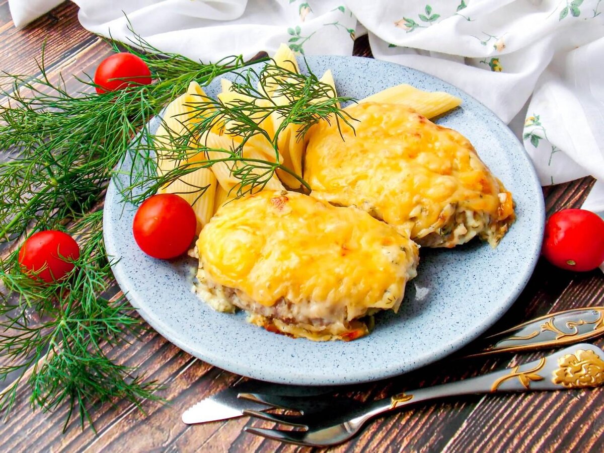 Куриное филе с грибами и с сыром в духовке рецепт с фото