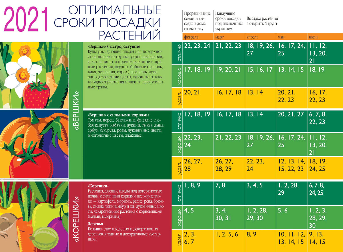 Календарь садовода огородника май 2021