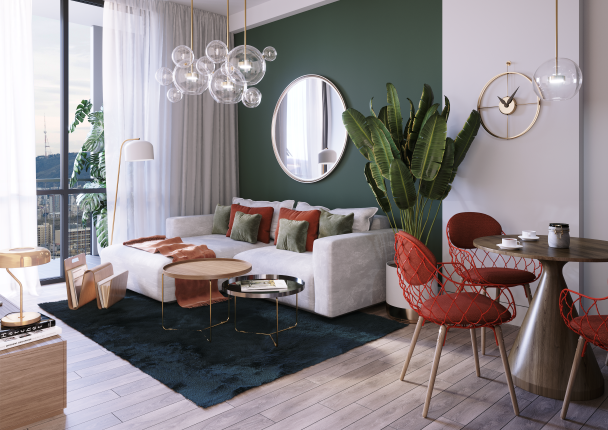 Интерьер апартаментов в ЖК Park Home Saburtalo 