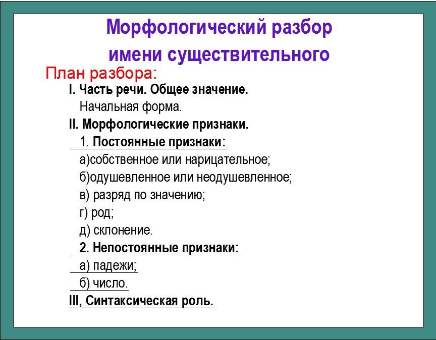 Ответы donttk.ru: как сделать морфологический разбор имени существительного