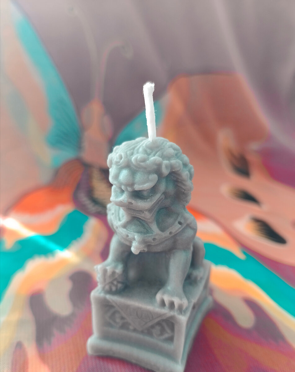 Свеча лев Будды 