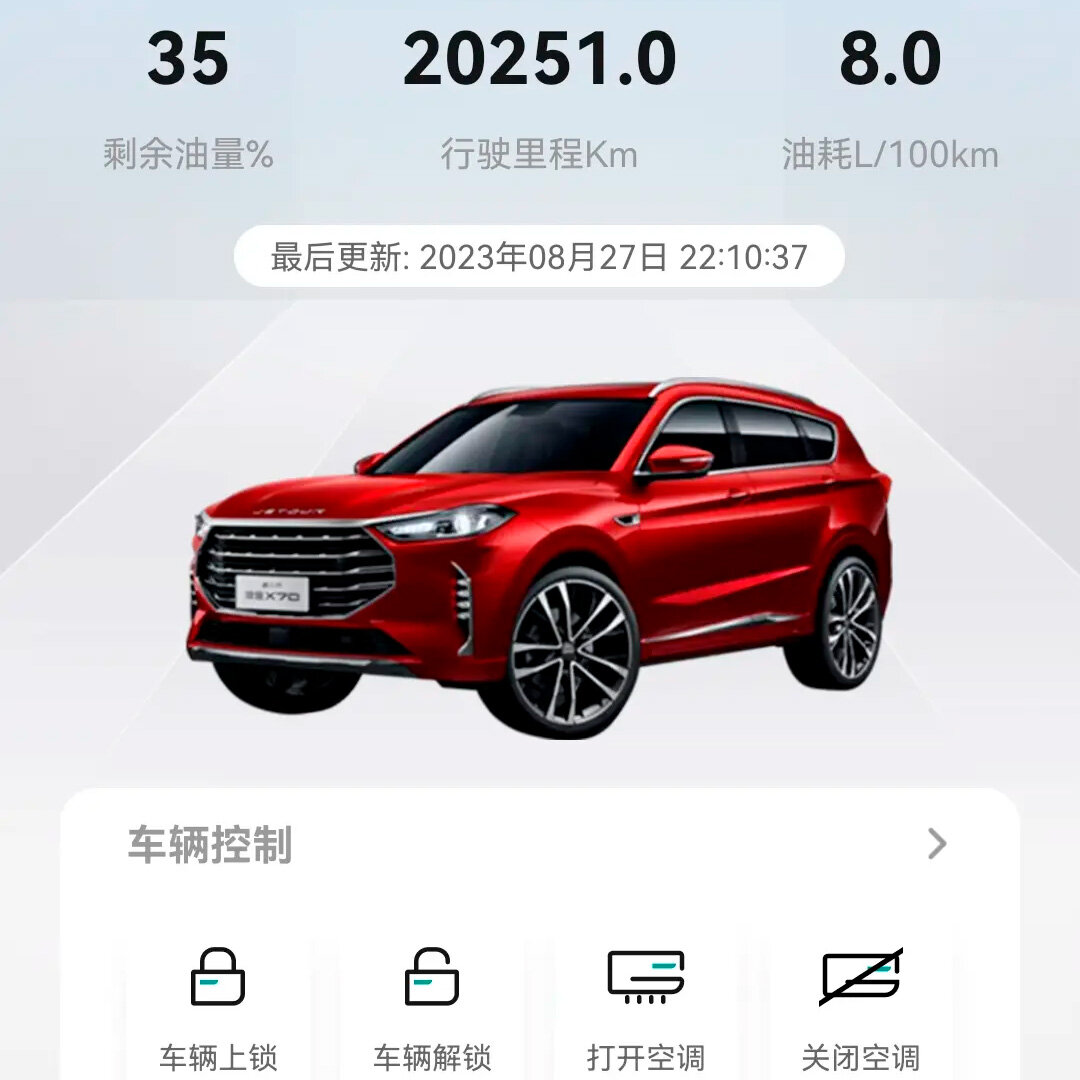фрагмент скриншота смарт-приложения моего авто - пару недель назад прошел 20 тысяч