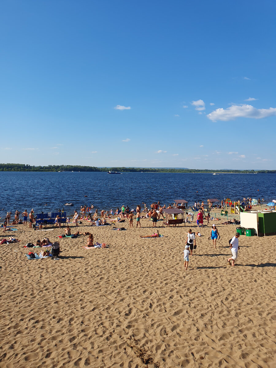 Один из прохладных дней на Волге. Когда так было мало людей. 