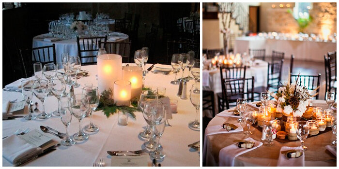 Идеи оформления зимней свадьбы: светлый текстиль