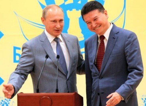 К. Н. Илюмжинов и В. В. Путин 