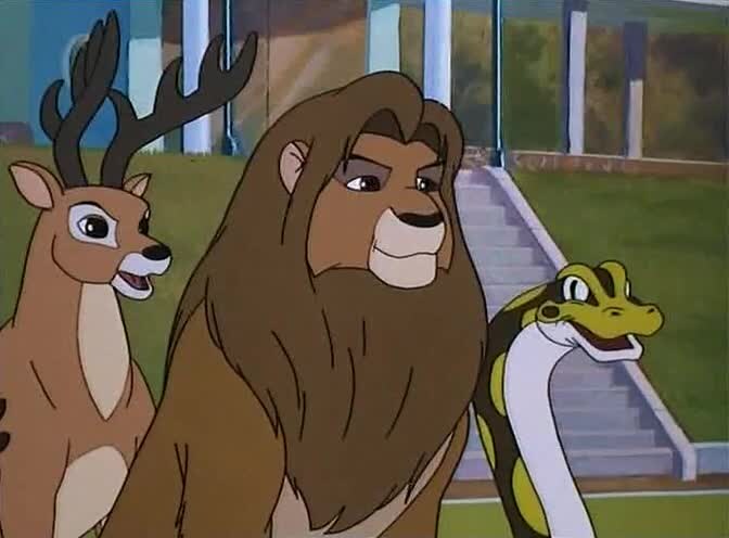 Кадр из мультфильма "Симба-футболист"