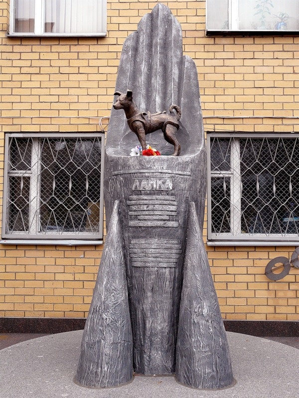 Памятник собаке летавшей в космос. Взято с источников интернета. Яндекс картинки