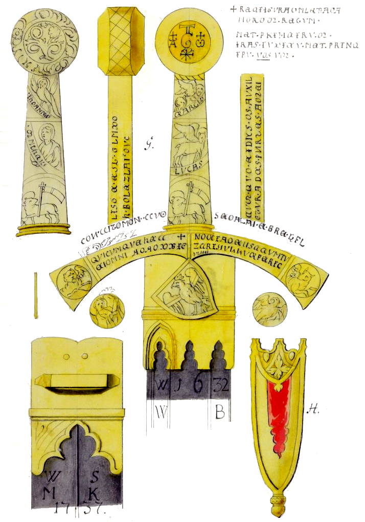 Коронационный меч польских королей Щербец на рисунке 1764.