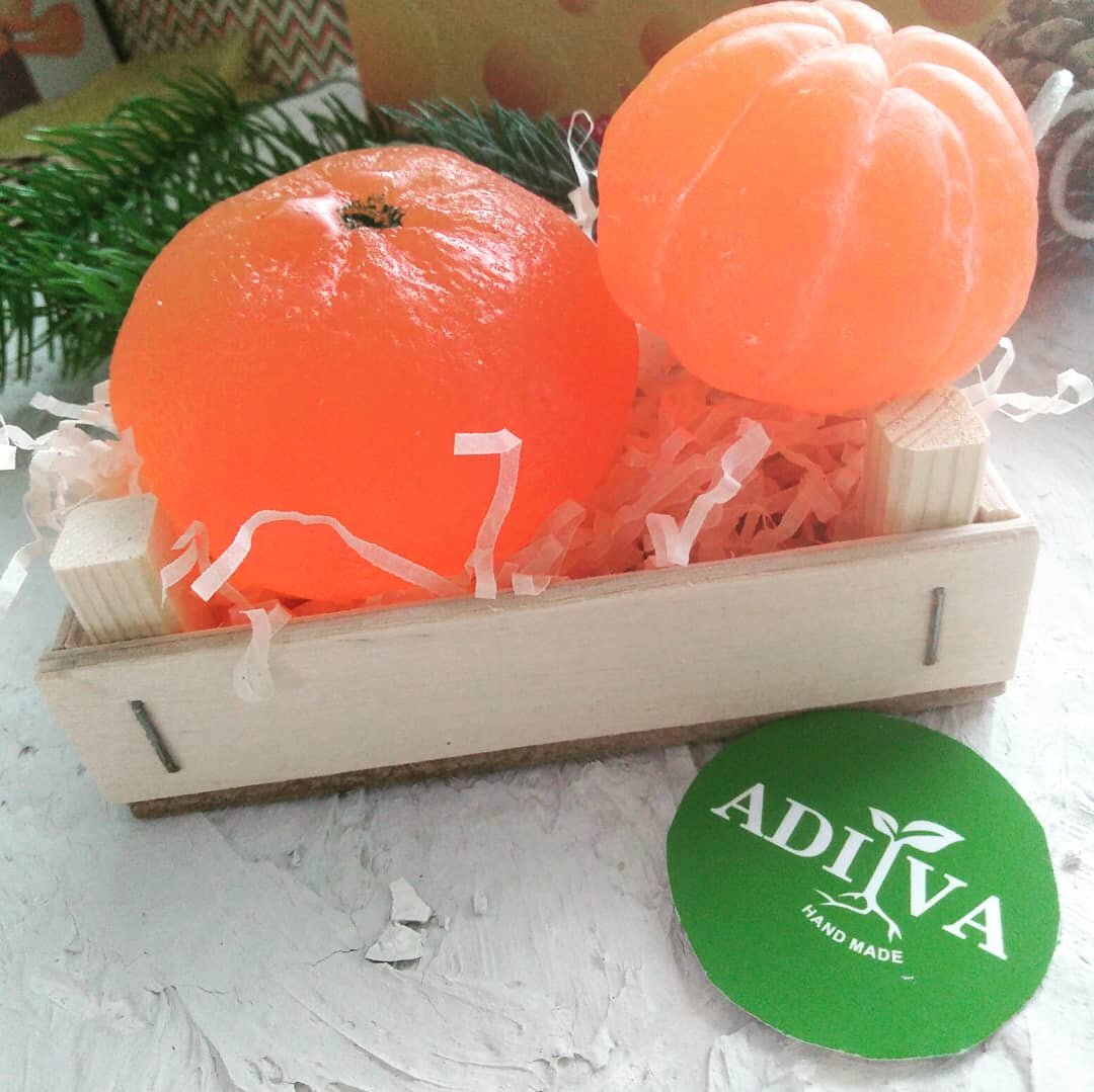 Новогодний мандарин ручной работы 