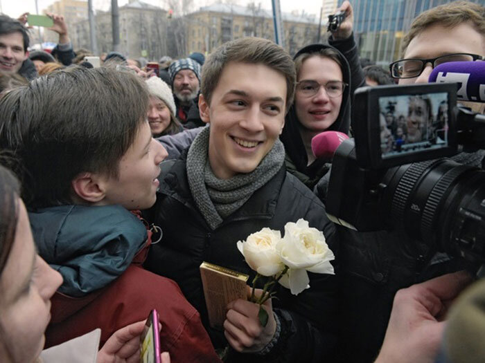 Егор Жуков после оглашения приговора. Фото: Глеб Щелкунов/Коммерсантъ