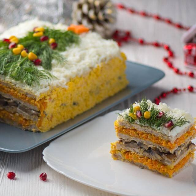 Закусочный торт Ёлочка