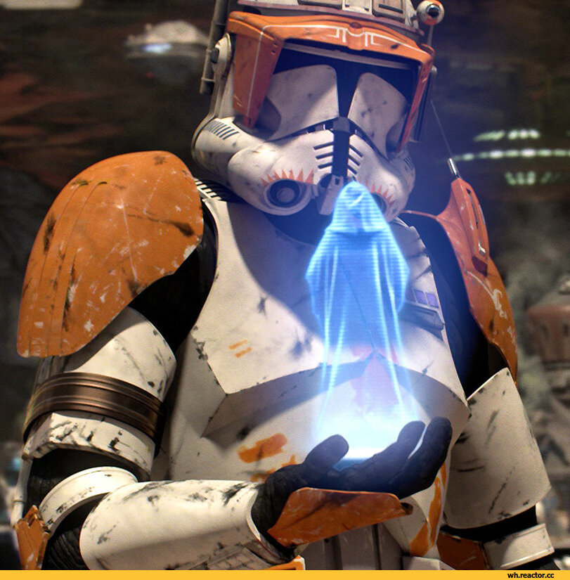 Клон получает от Канцлера Палпатина приказ 66