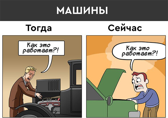 Картинка эксперт раньше и сейчас