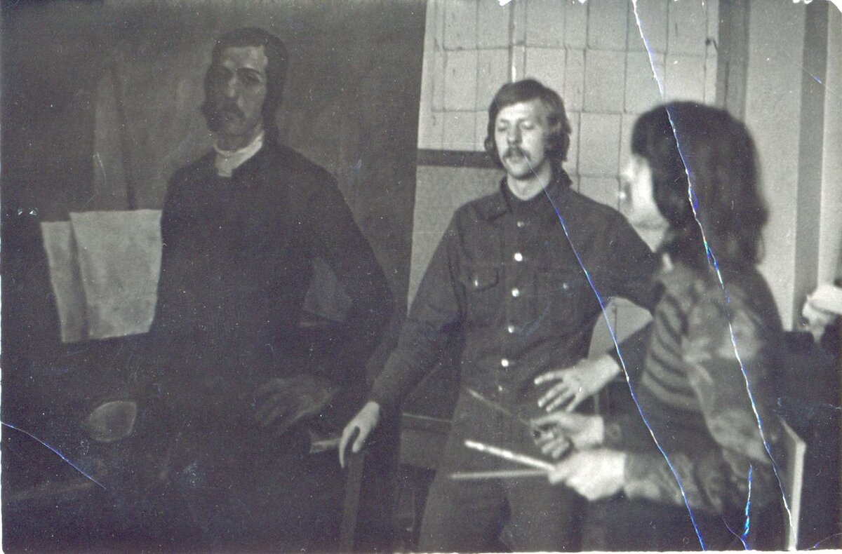 Позирую другу-художнику Жене Останину