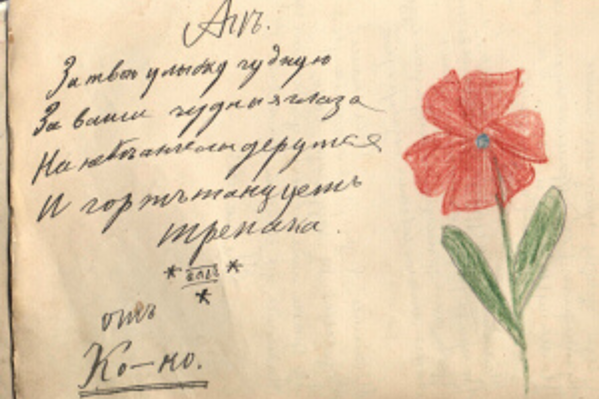 Страница из гимназического дневника прабабушки Агнии. 