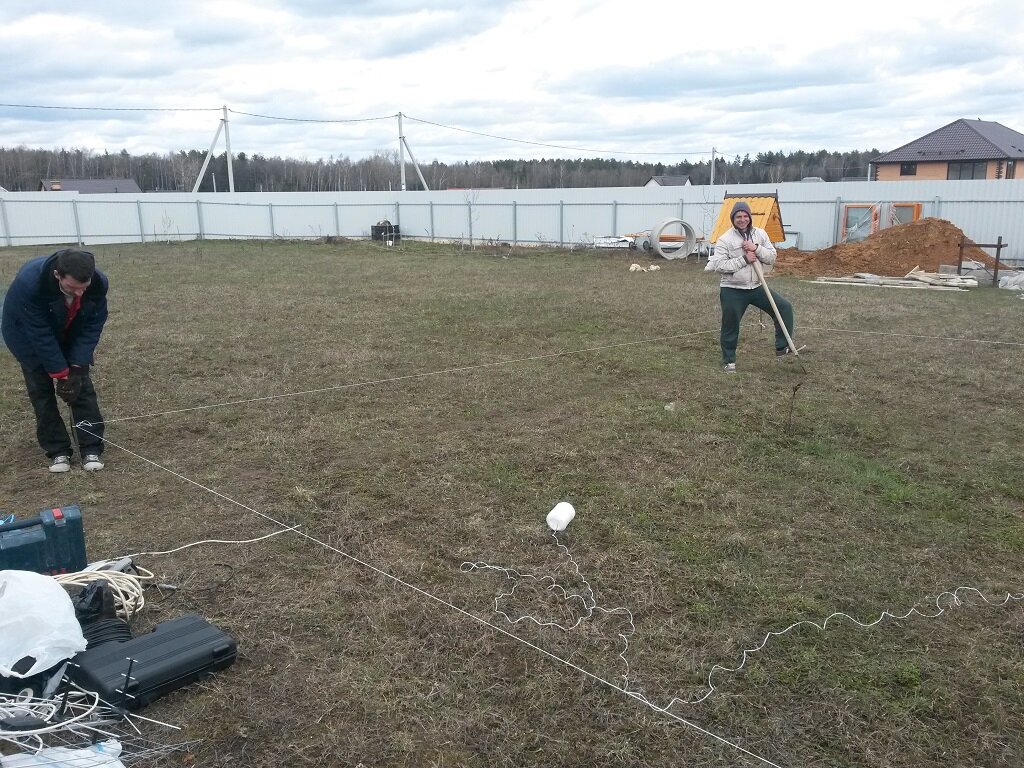Разбивка площадки(ловим диагонали)