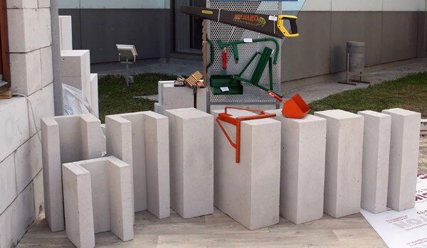 Ассортимент газосиликатных блоков