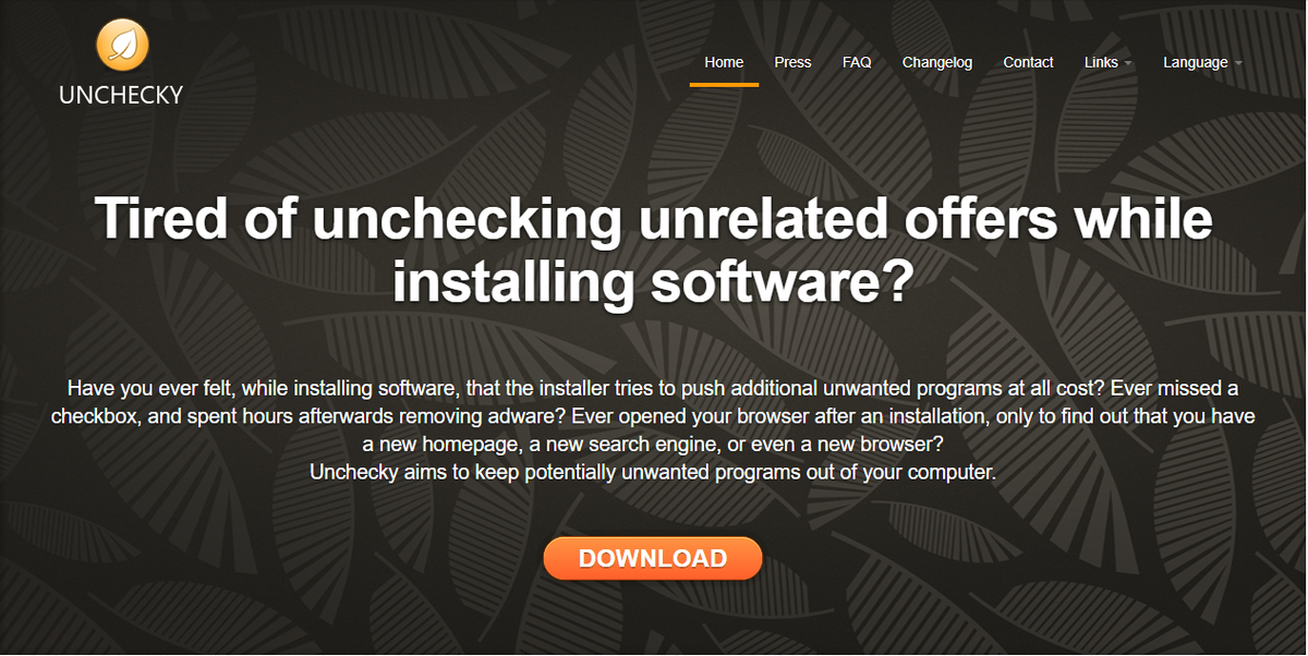 Официальный сайт Unchecky
