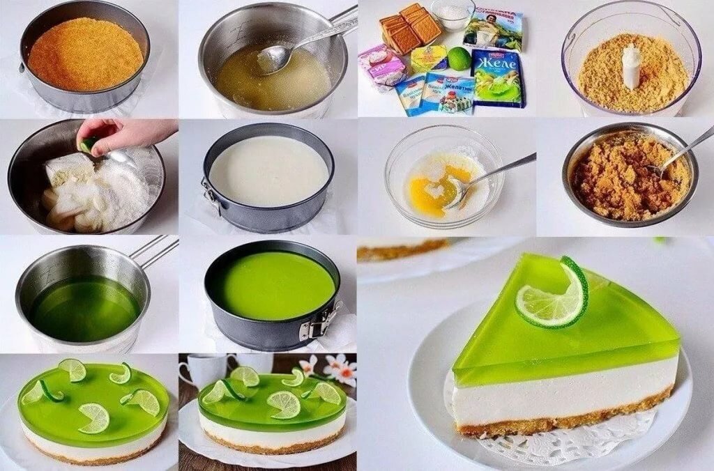 Украшение чизкейка лаймом