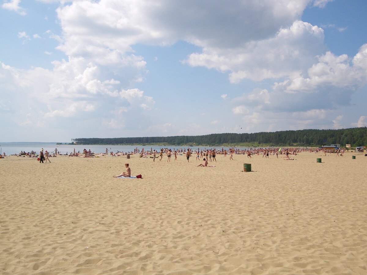Пляж на обском море