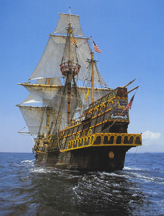 Корабль Дрейка "Золотая лань"