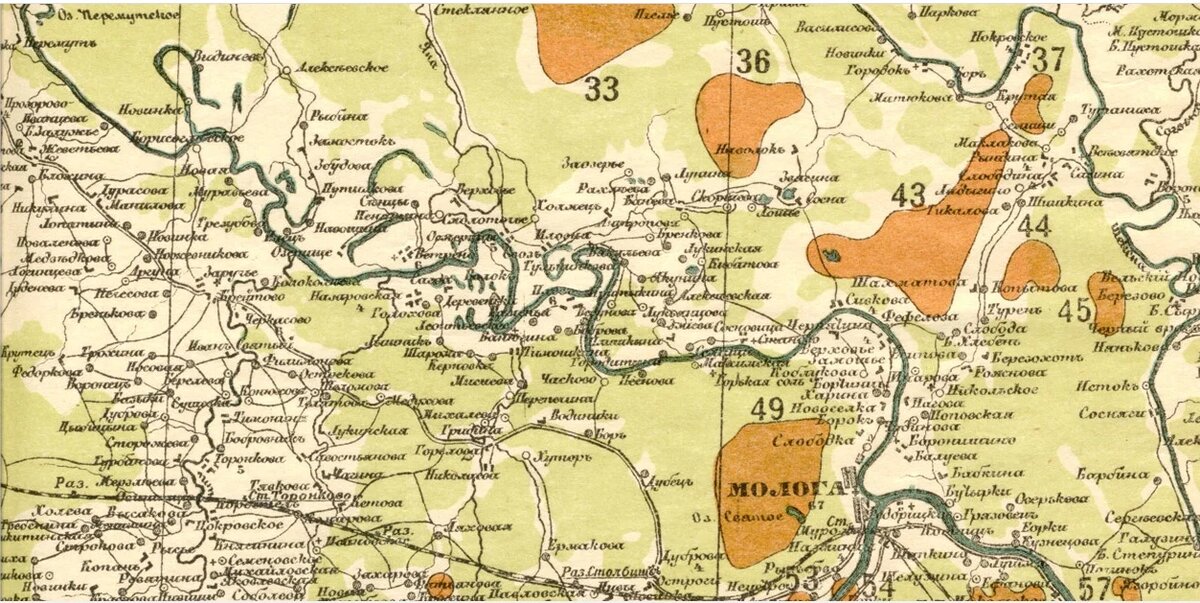 Старая карта рыбинского района