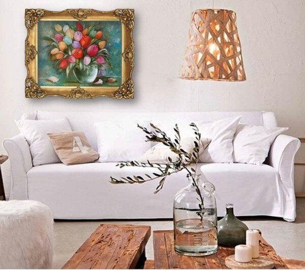 Фото картины в интерьере из галереи живописи https://artnataly.ru