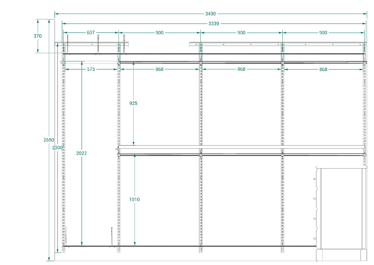 Технический макет гардеробной системы