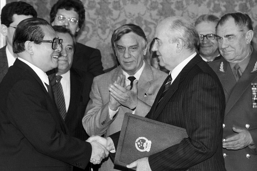 Цзян Цзэминь и Горбачев, 16 мая 1991 г.