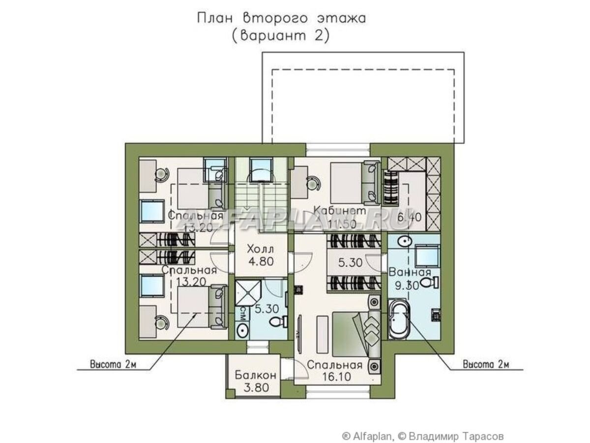 Проект дома для большой семьи - 185 м2, 5(6) спален, «Кассиопея» 429Е |  Популярные проекты домов Альфаплан | Дзен