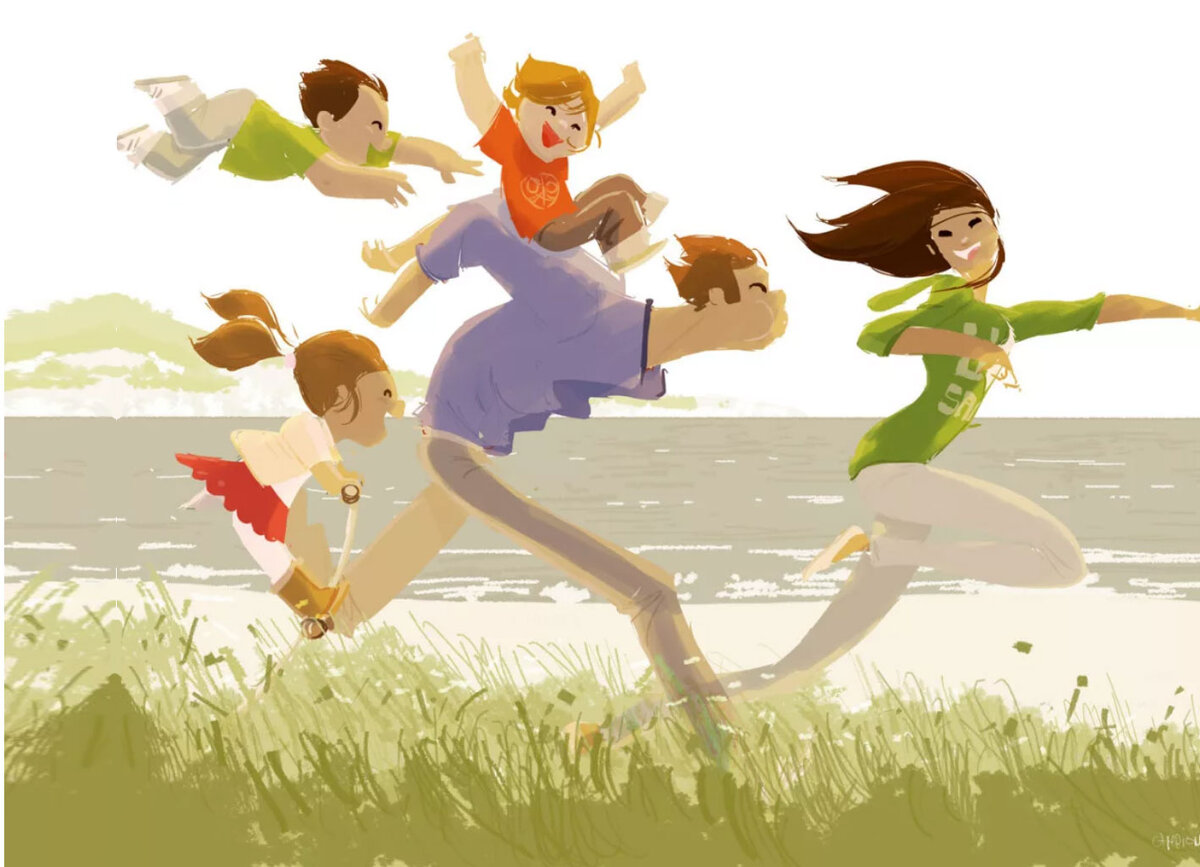 Мама бежит на работу, сверкая пятками :) Картинка из интернета