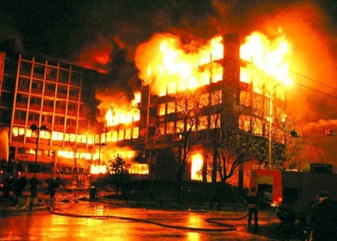 Результат бомбардировок США и НАТО Югославии