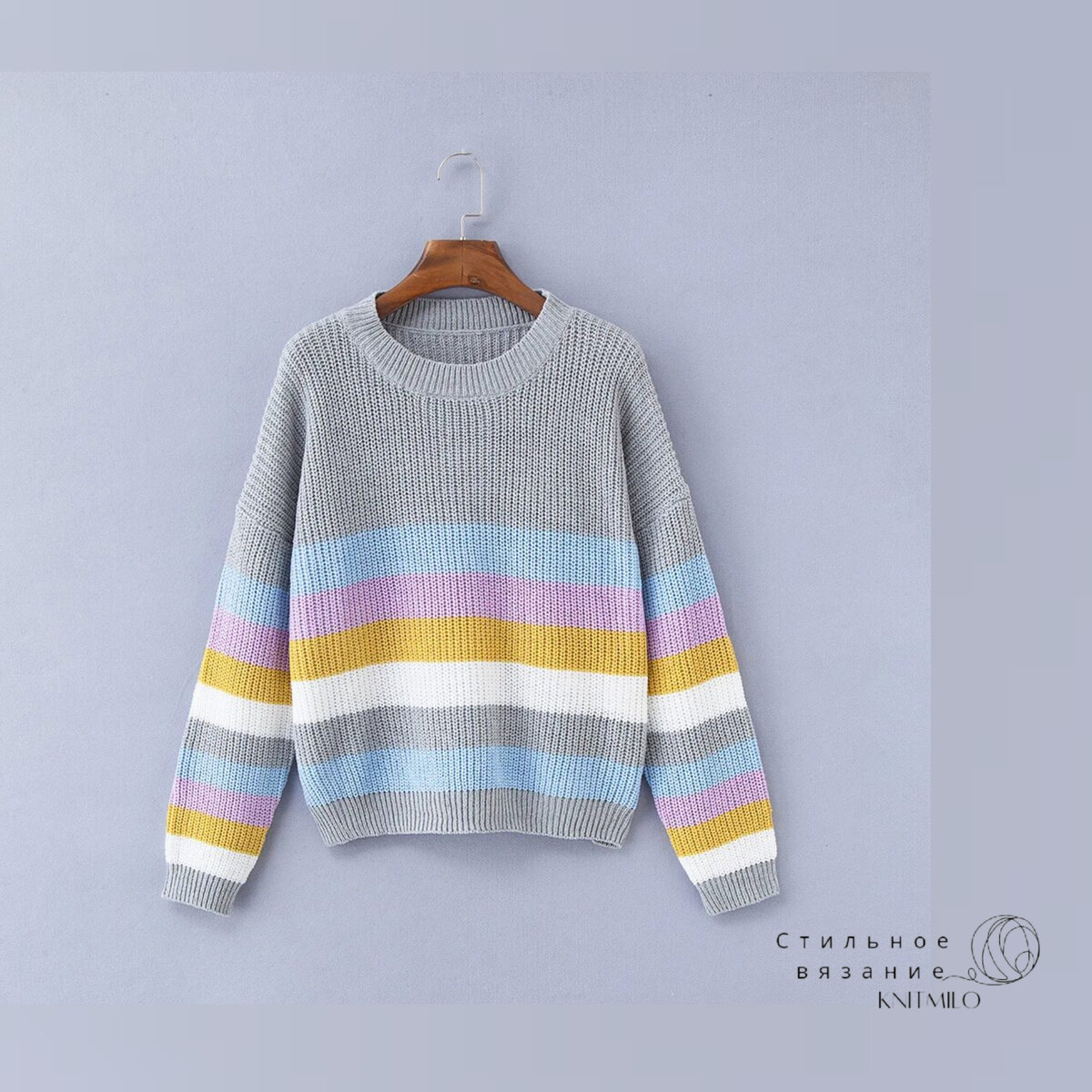 Свитер в полоску. 25 стильных идей для вязания на весну-лето + мои ...
